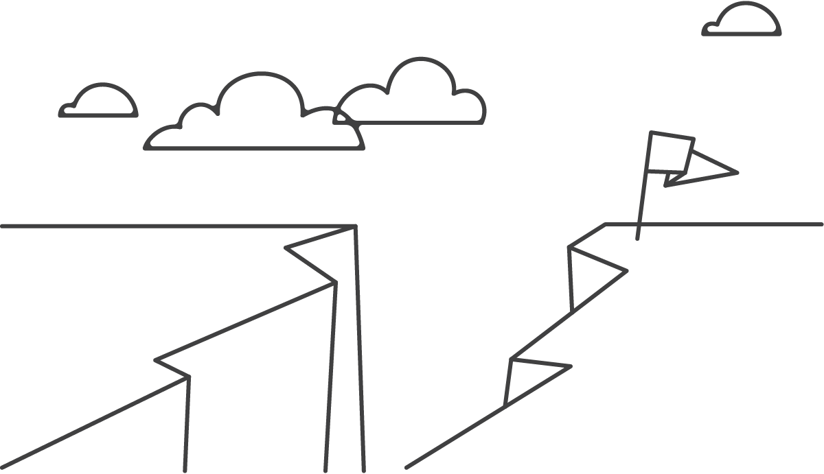 Diagram illustrating the brand deficit between current perception and business potential