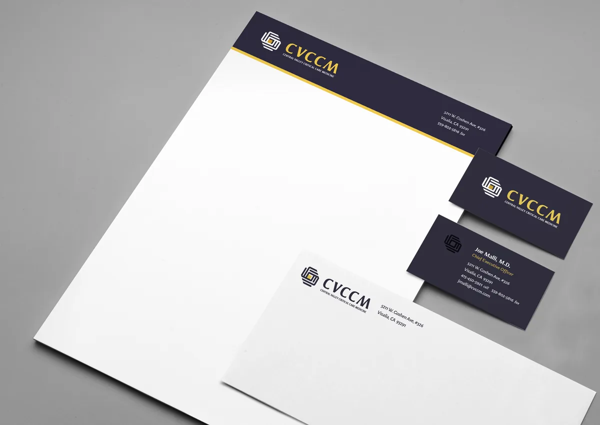 CVCCM healthcare brand identity touchpoint