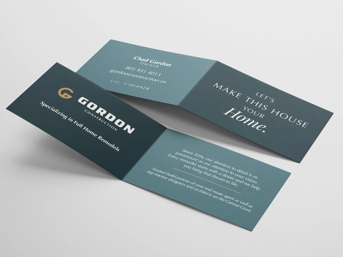 Gordon Construction brochure and brand messaging system