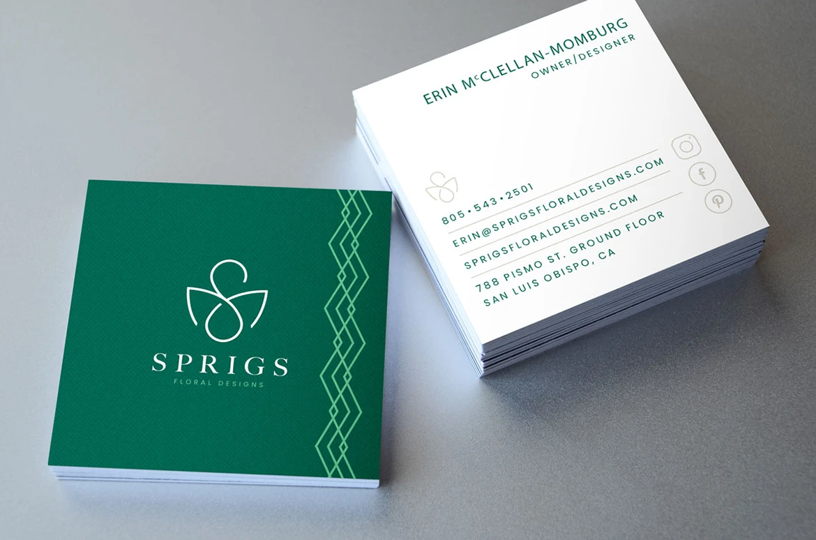 Sprigs Floral Design Business Cards